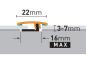 Preview: 93 cm Übergangsprofil | Clipsystem | Titan gebürstet