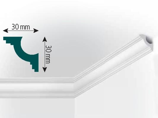 Stuckleiste | Zierprofil | Mod. K 6 |30 x 30 mm | 2,0m Länge